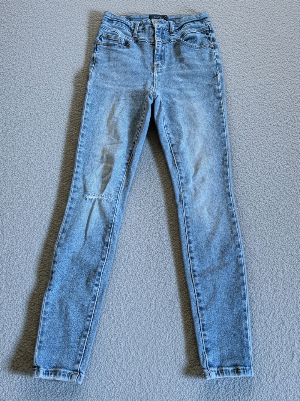 Judy Blue High Rise Skinny Light Wash Blue Jeans Stretch Pockets 5/27